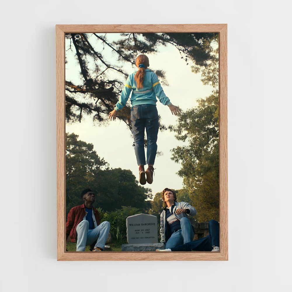stranger-things-8 cadre Bois clair