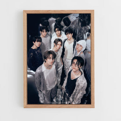 Poster Stray Kids Schwarz und Weiß