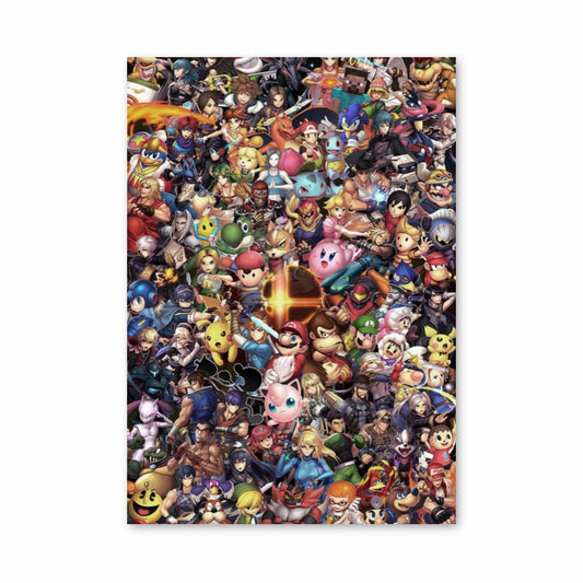 Super Smash-Charaktere-Poster