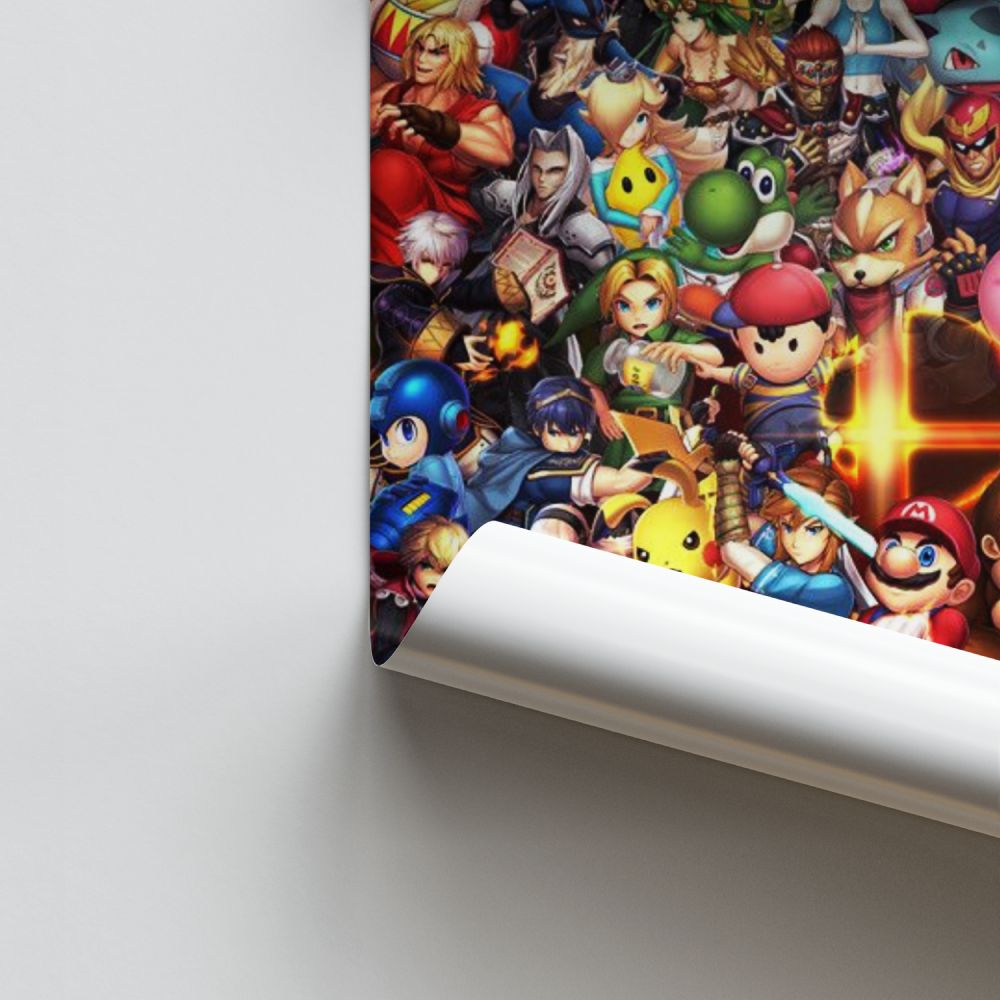 Super Smash-Charaktere-Poster