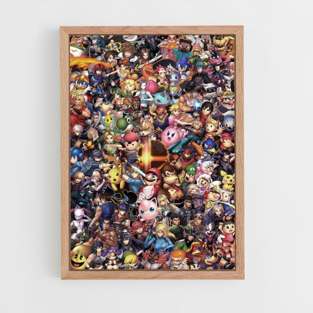 Super Smash-Charaktere-Poster