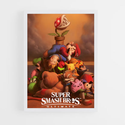 super-smash-bros-3 cadre Blanc