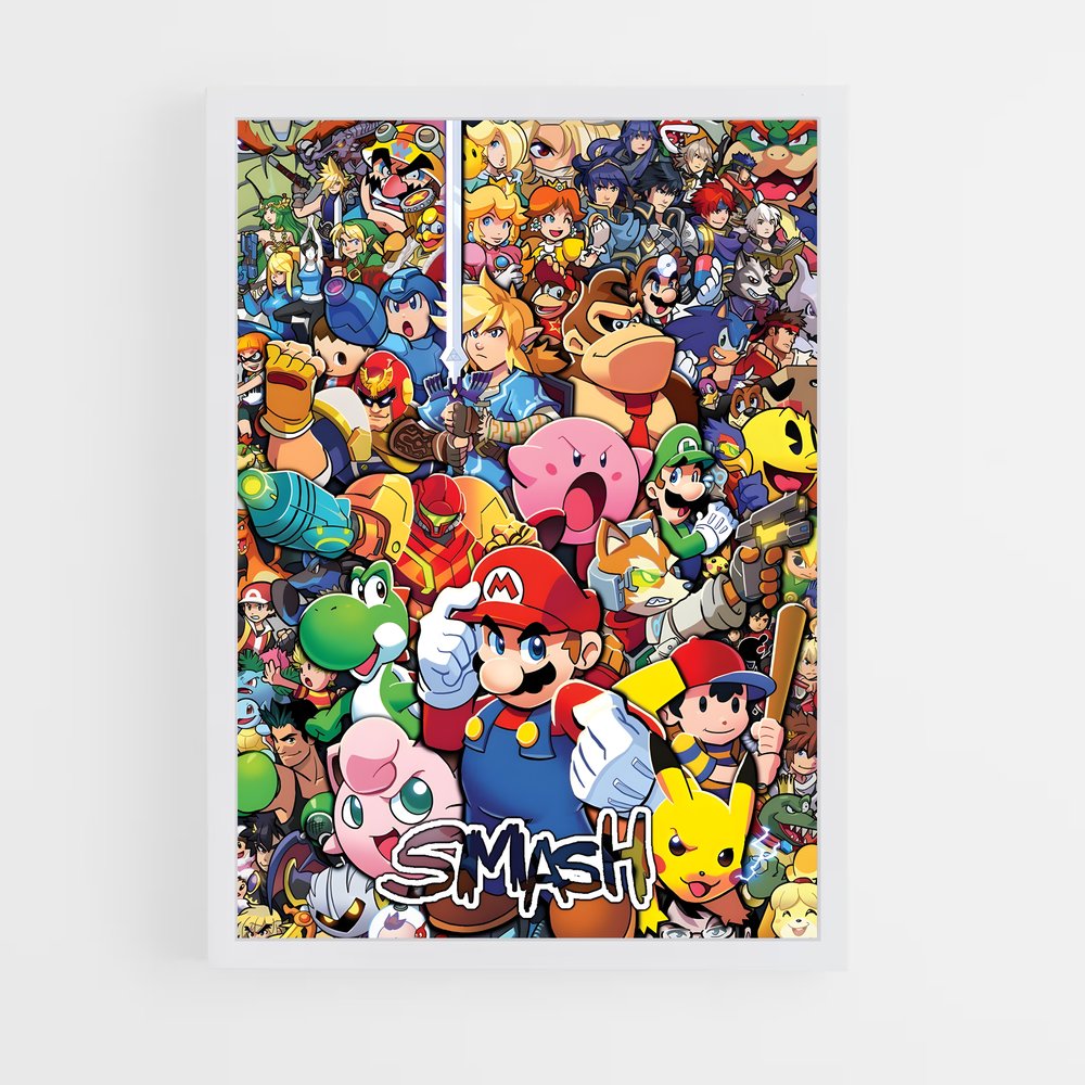 super-smash-bros-4 cadre Blanc