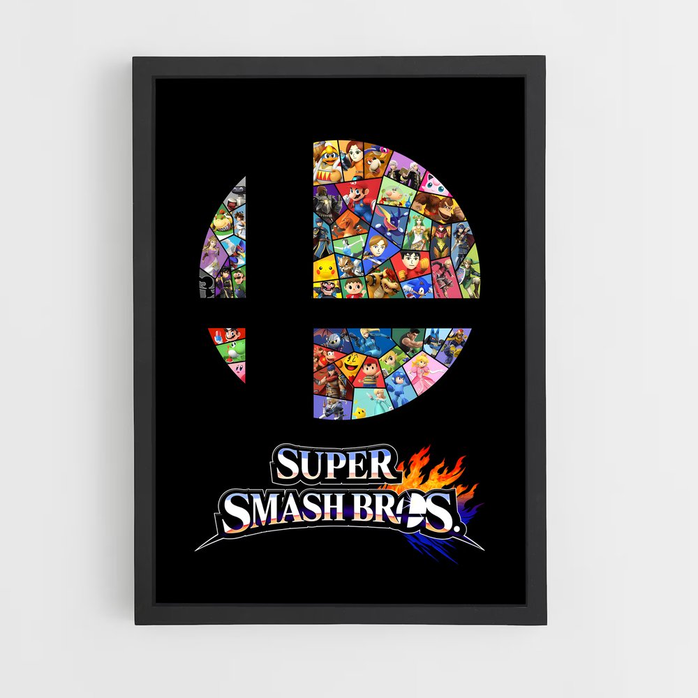 super-smash-bros-8 cadre Noir