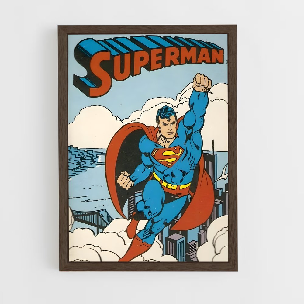 superman-7 cadre Bois foncé