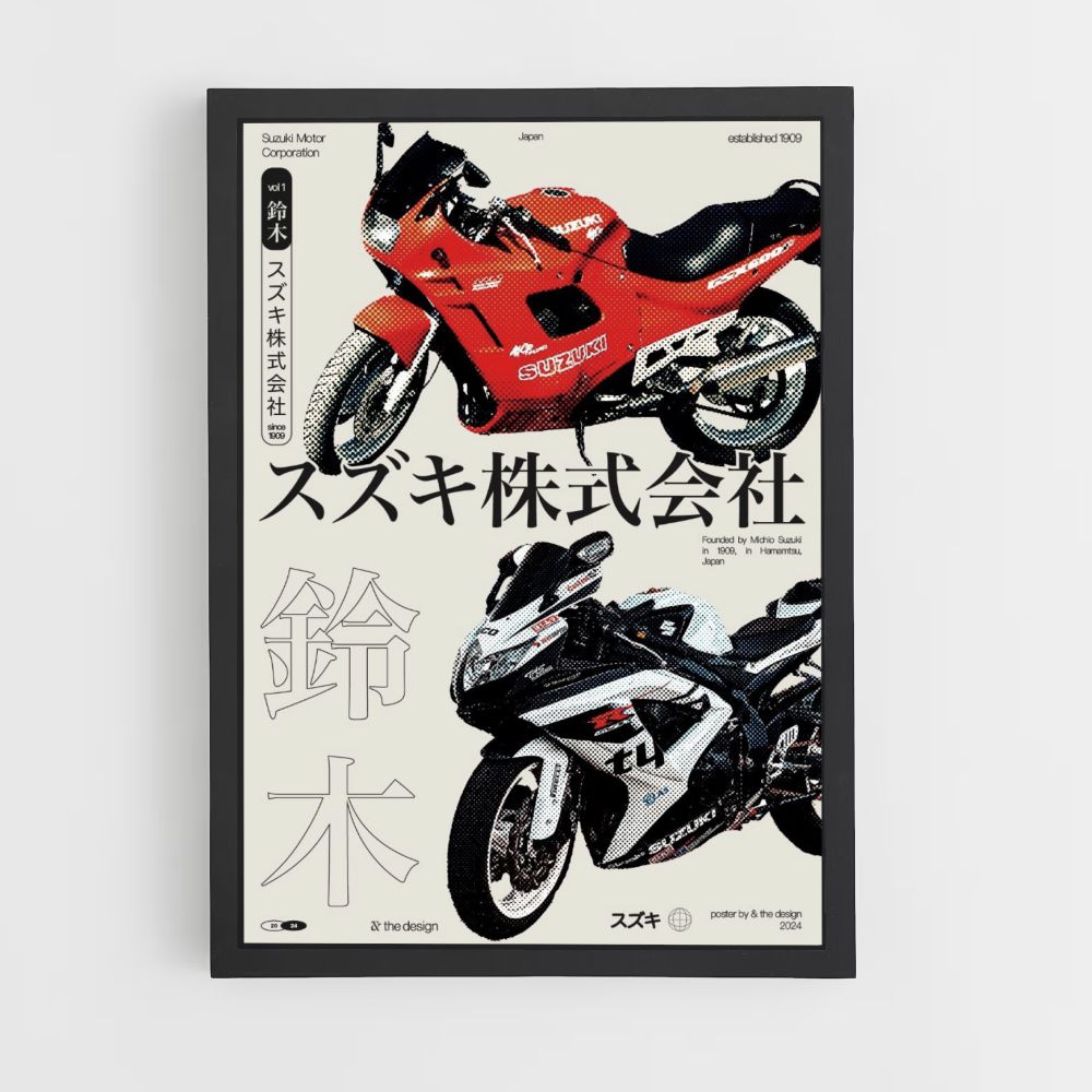 Japanisches Motorradplakat