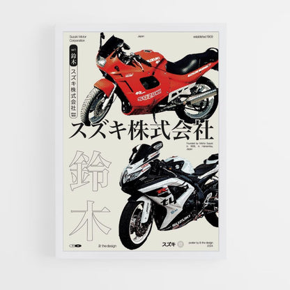 Japanisches Motorradplakat