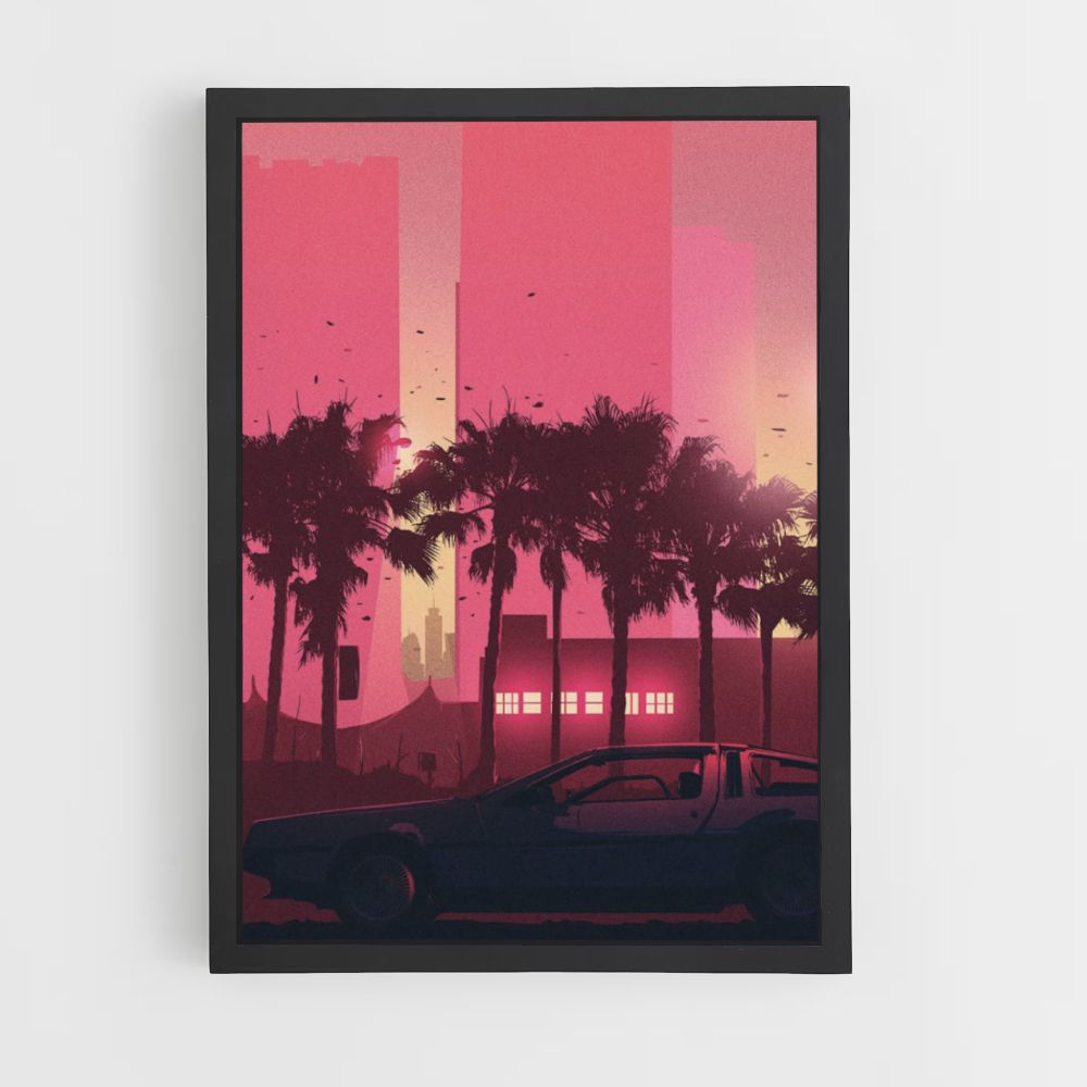 Poster Synthwave Auto