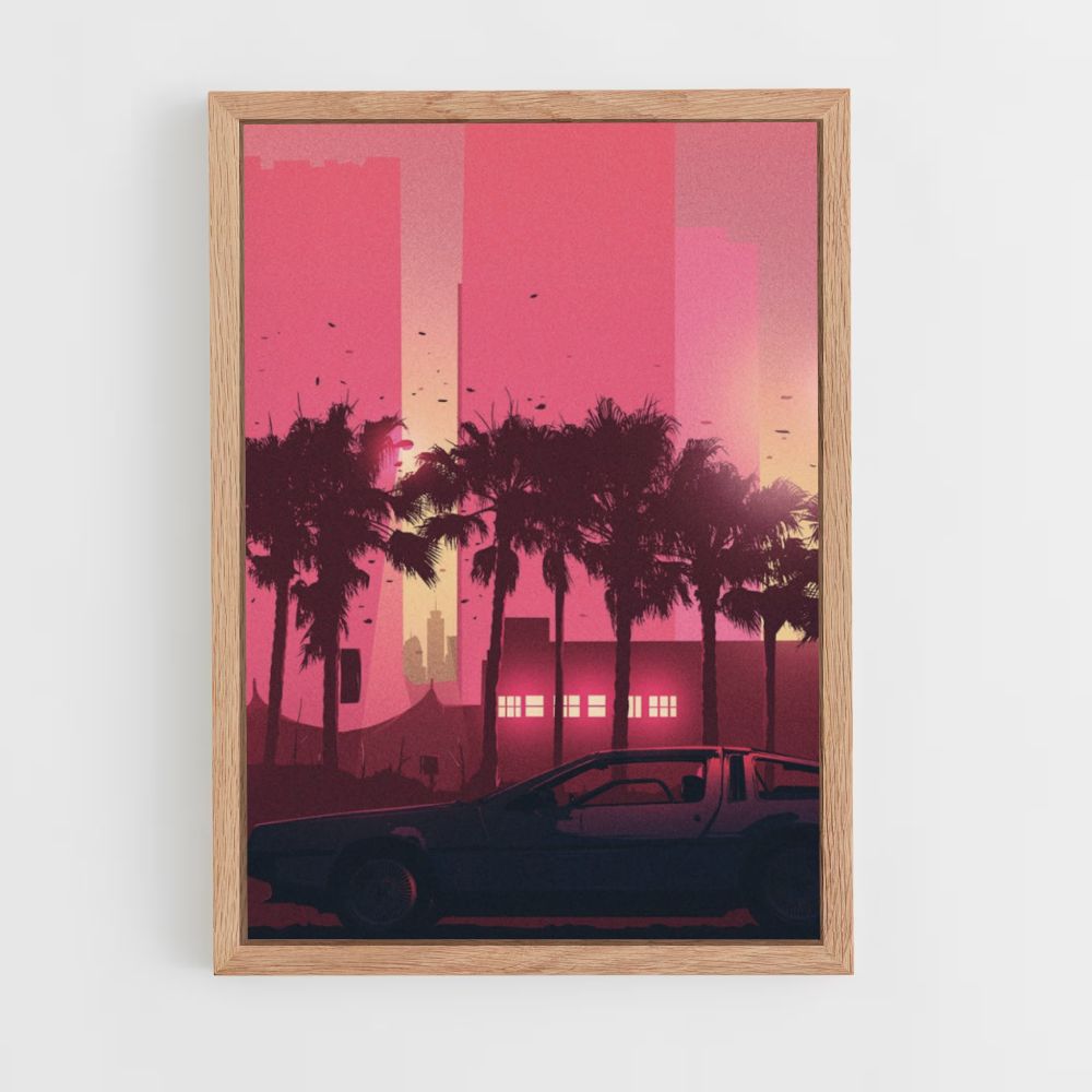 Poster Synthwave Auto