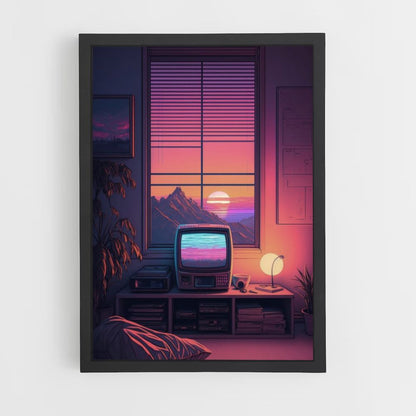 Poster Synthwave Computer