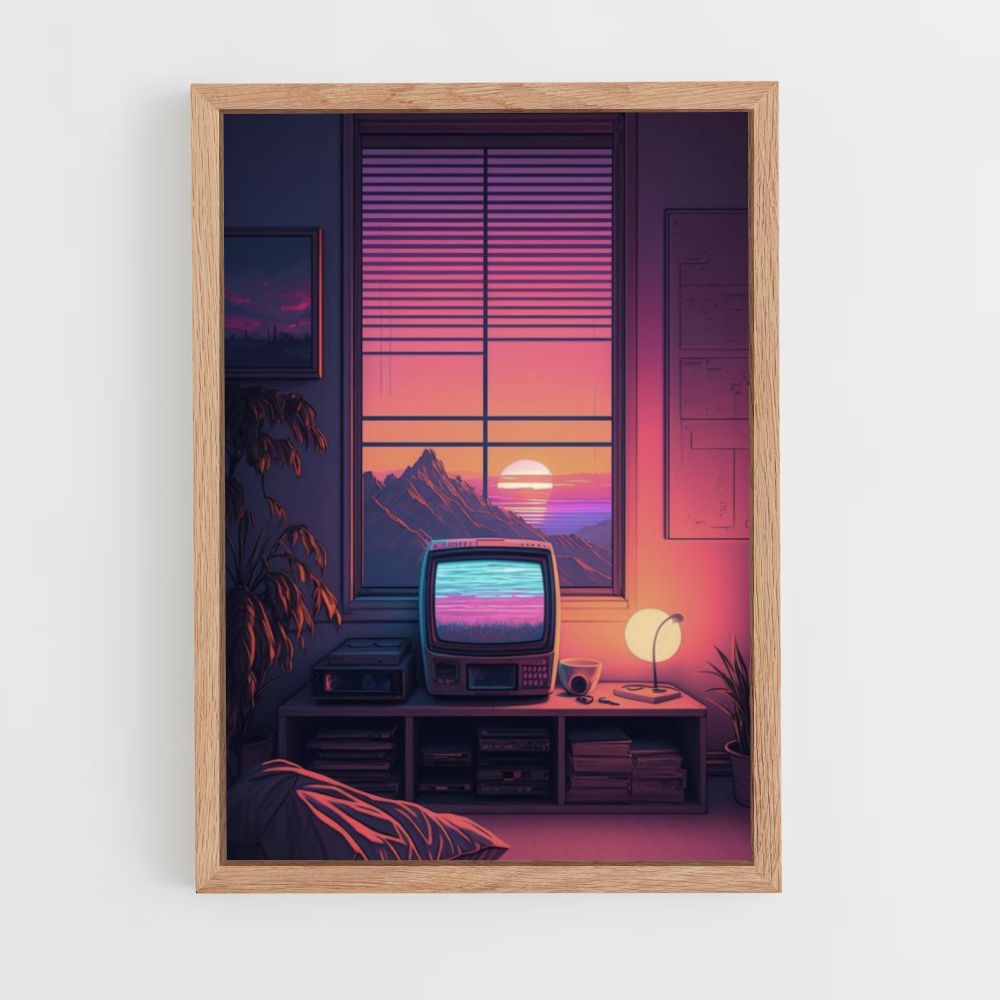 Poster Synthwave Computer