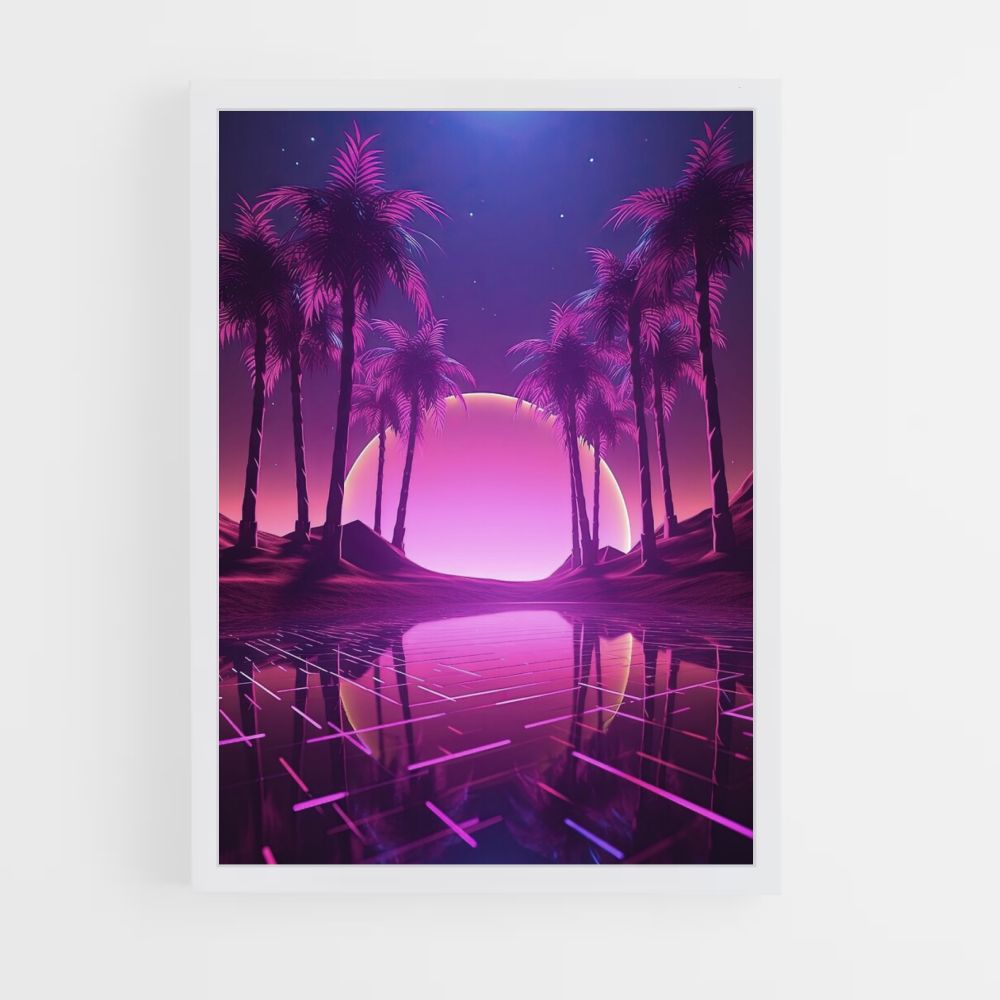 Poster Synthwave Miami