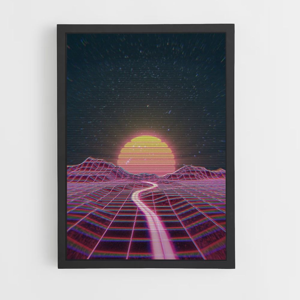 Poster Synthwave Road