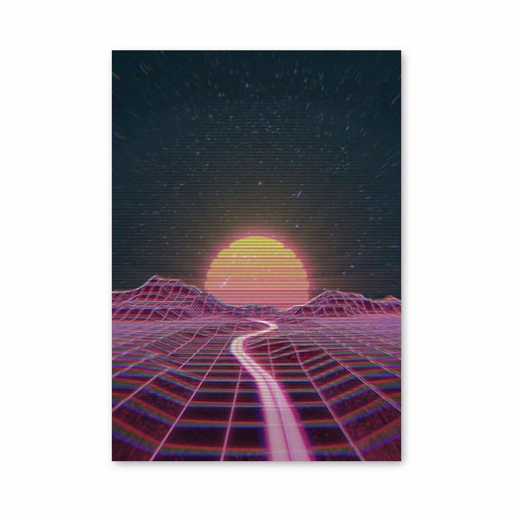 Poster Synthwave Road