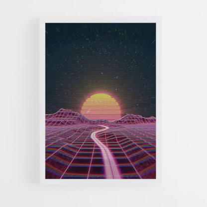 Poster Synthwave Road