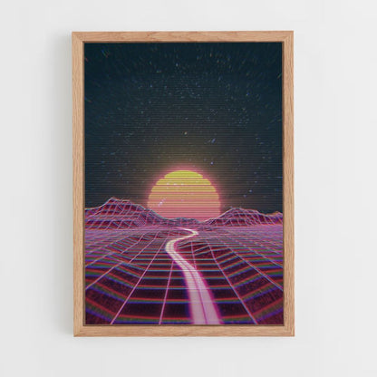 Poster Synthwave Road