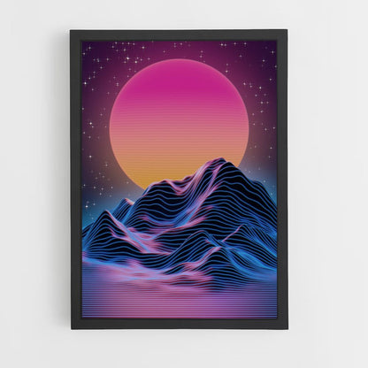 Poster Synthwave Mountain