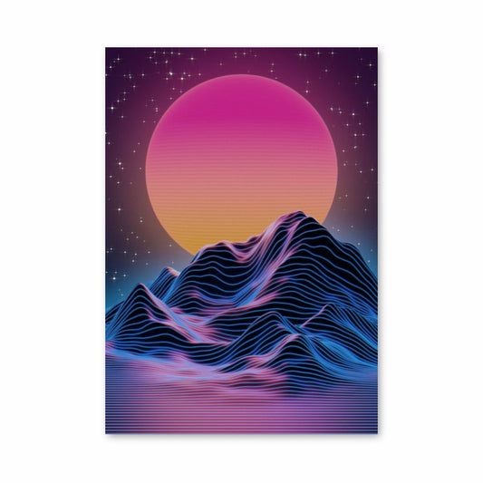 Poster Synthwave Mountain