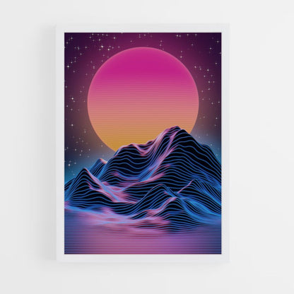 Poster Synthwave Mountain