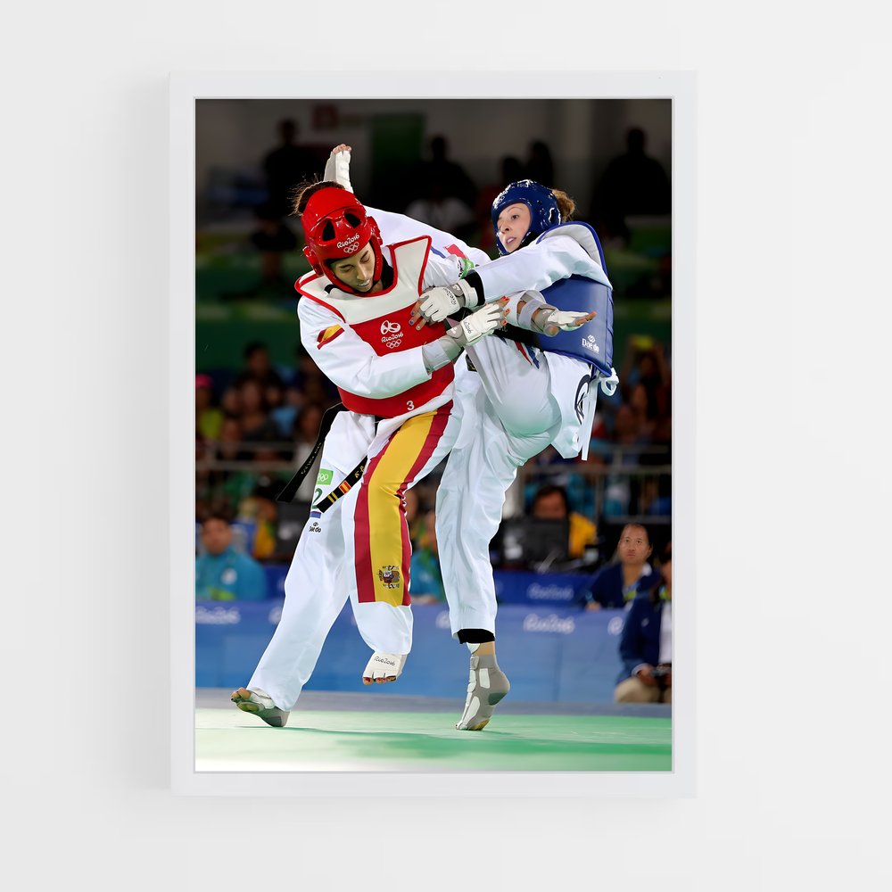 taekwondo-8 cadre Blanc