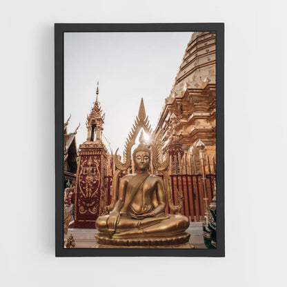 Goldenes Buddha-Poster