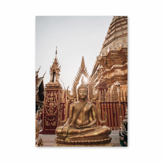 Goldenes Buddha-Poster