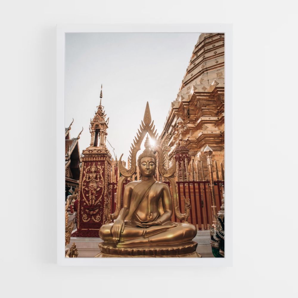 Goldenes Buddha-Poster