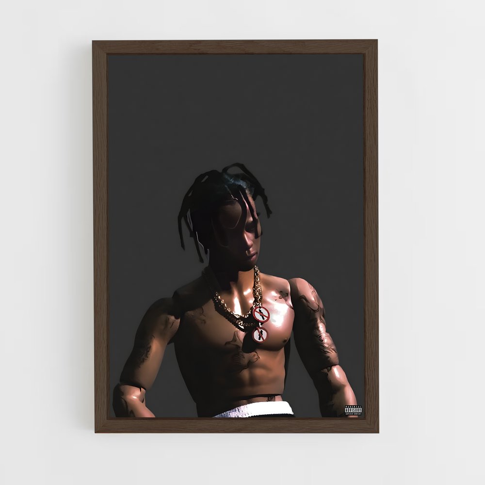 travis-scott-11 cadre Bois foncé