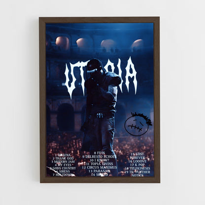 travis-scott-14 cadre Bois foncé