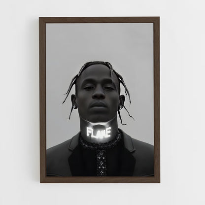travis-scott-17 cadre Bois foncé