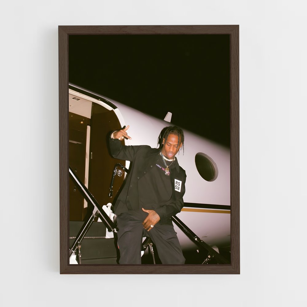 travis-scott-6 cadre Bois foncé