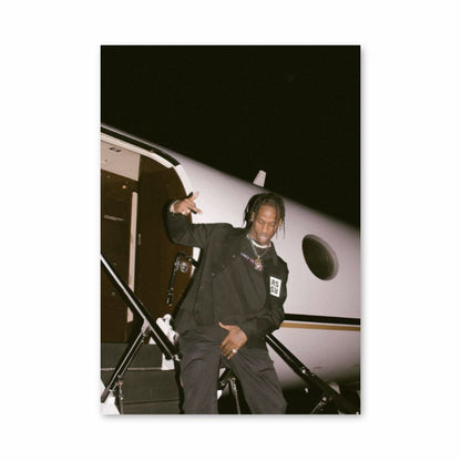 Travis Scott Privatjet-Poster