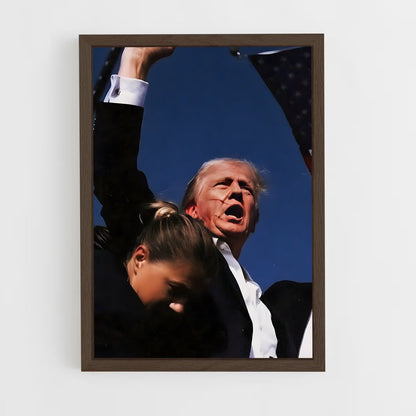 trump-2 cadre Bois foncé