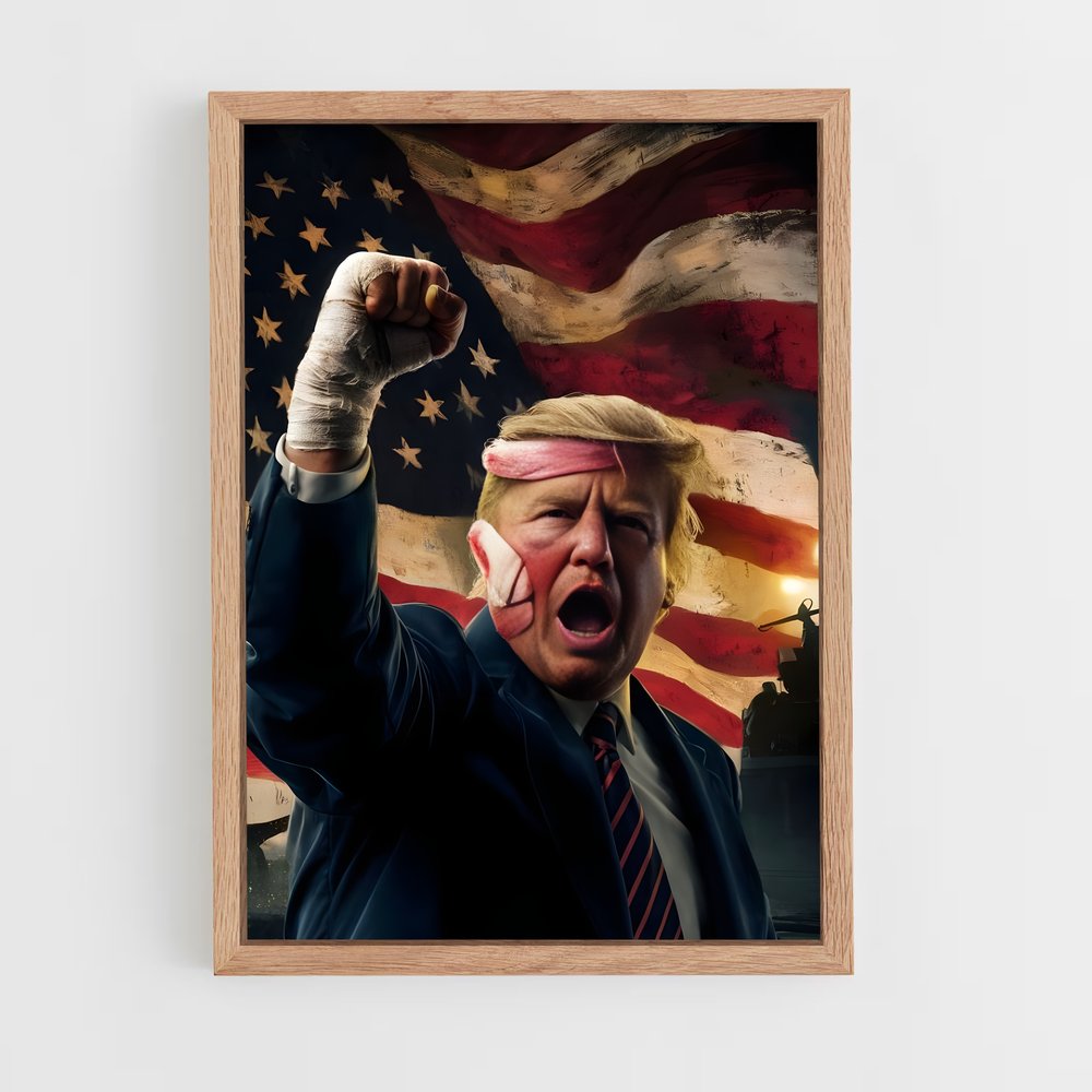 trump-6 cadre Bois clair