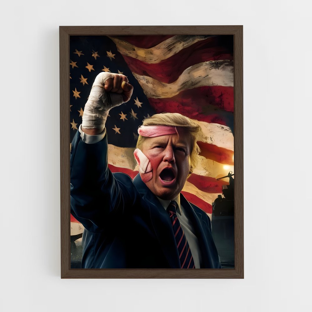 trump-6 cadre Bois foncé