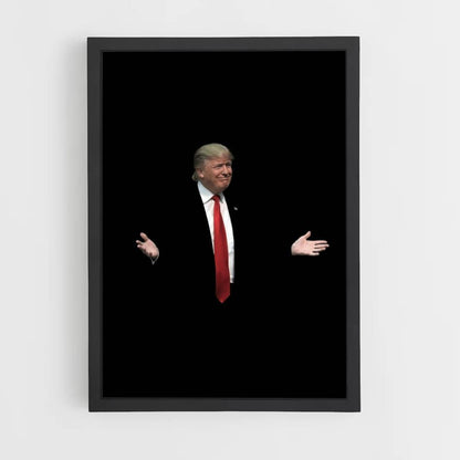 Poster Donald Trump Schwarz