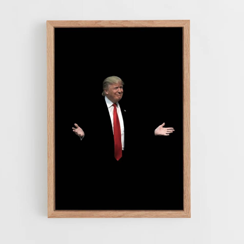 Poster Donald Trump Schwarz