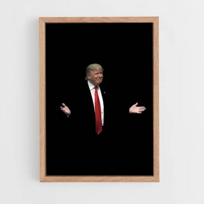 Poster Donald Trump Schwarz