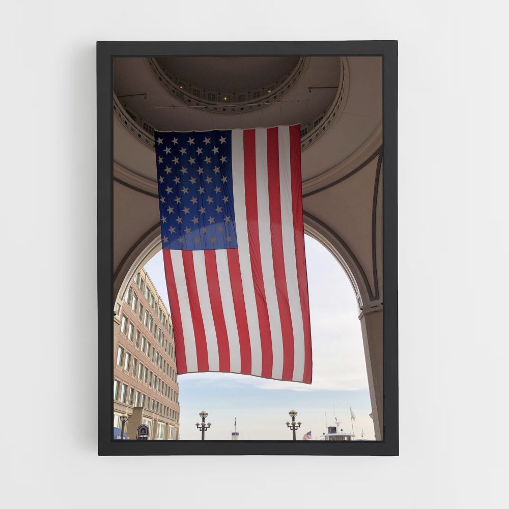 Poster mit USA-Flagge