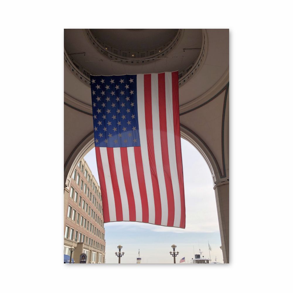 Poster mit USA-Flagge