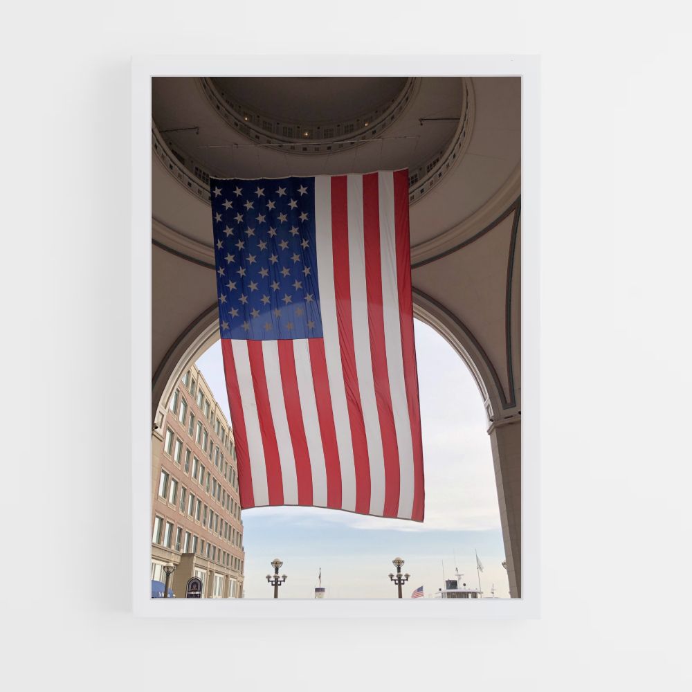 Poster mit USA-Flagge