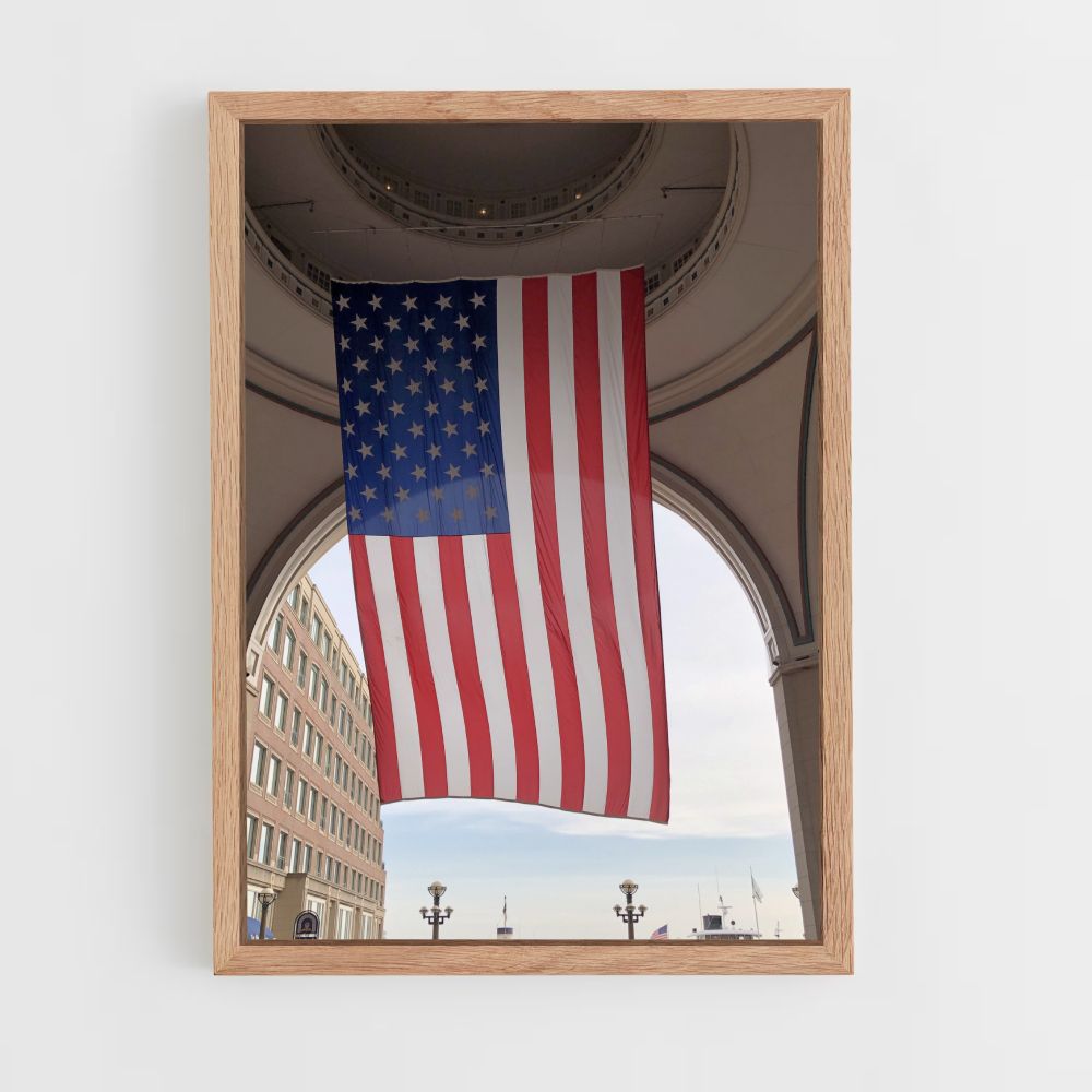 Poster mit USA-Flagge