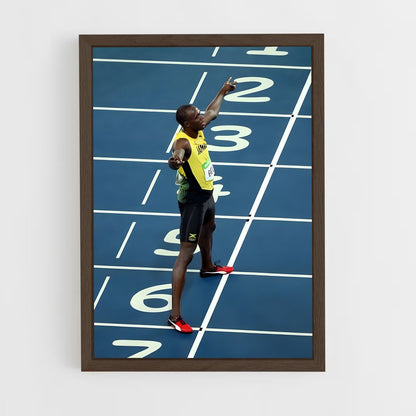usain-bolt-3 cadre Bois foncé