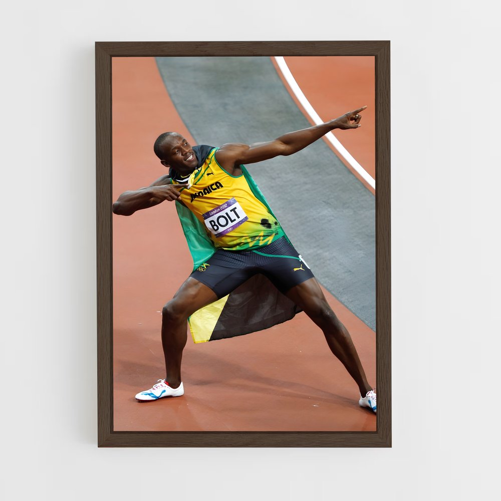 usain-bolt-5 cadre Bois foncé