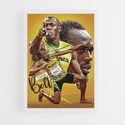 Poster Usain Bolt Gelb