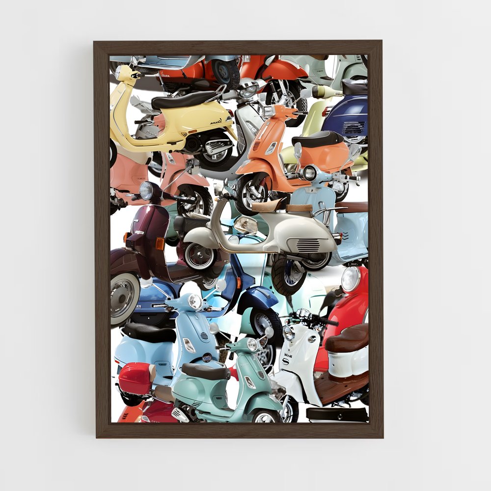 vespa-2 cadre Bois foncé