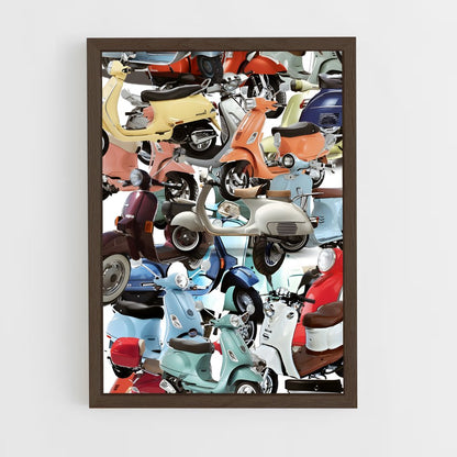 vespa-2 cadre Bois foncé