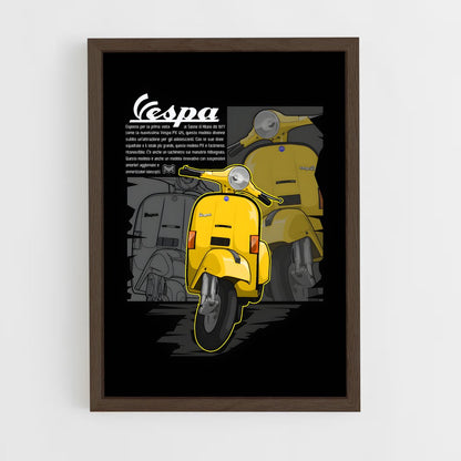 vespa-4 cadre Bois foncé