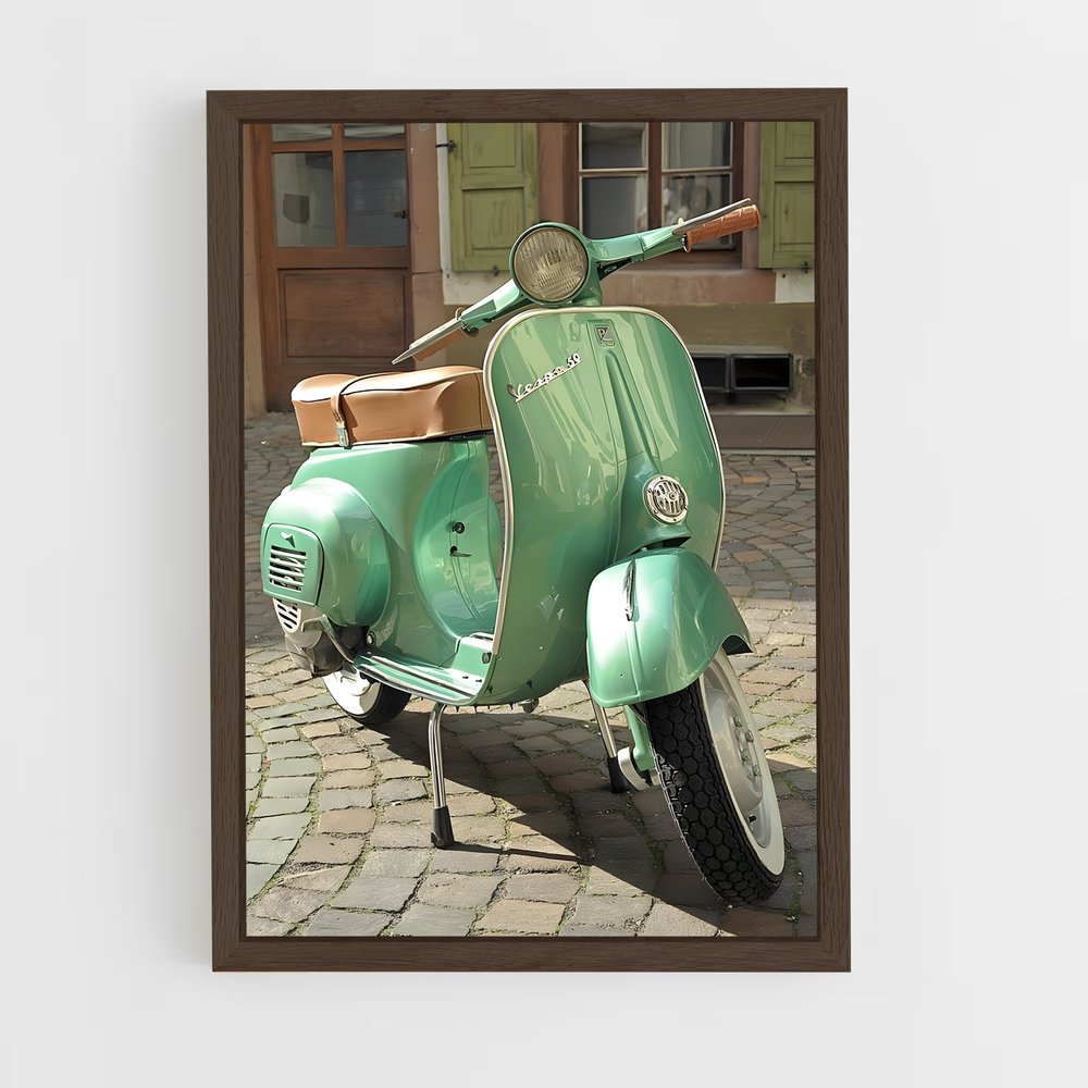 vespa-8 cadre Bois foncé