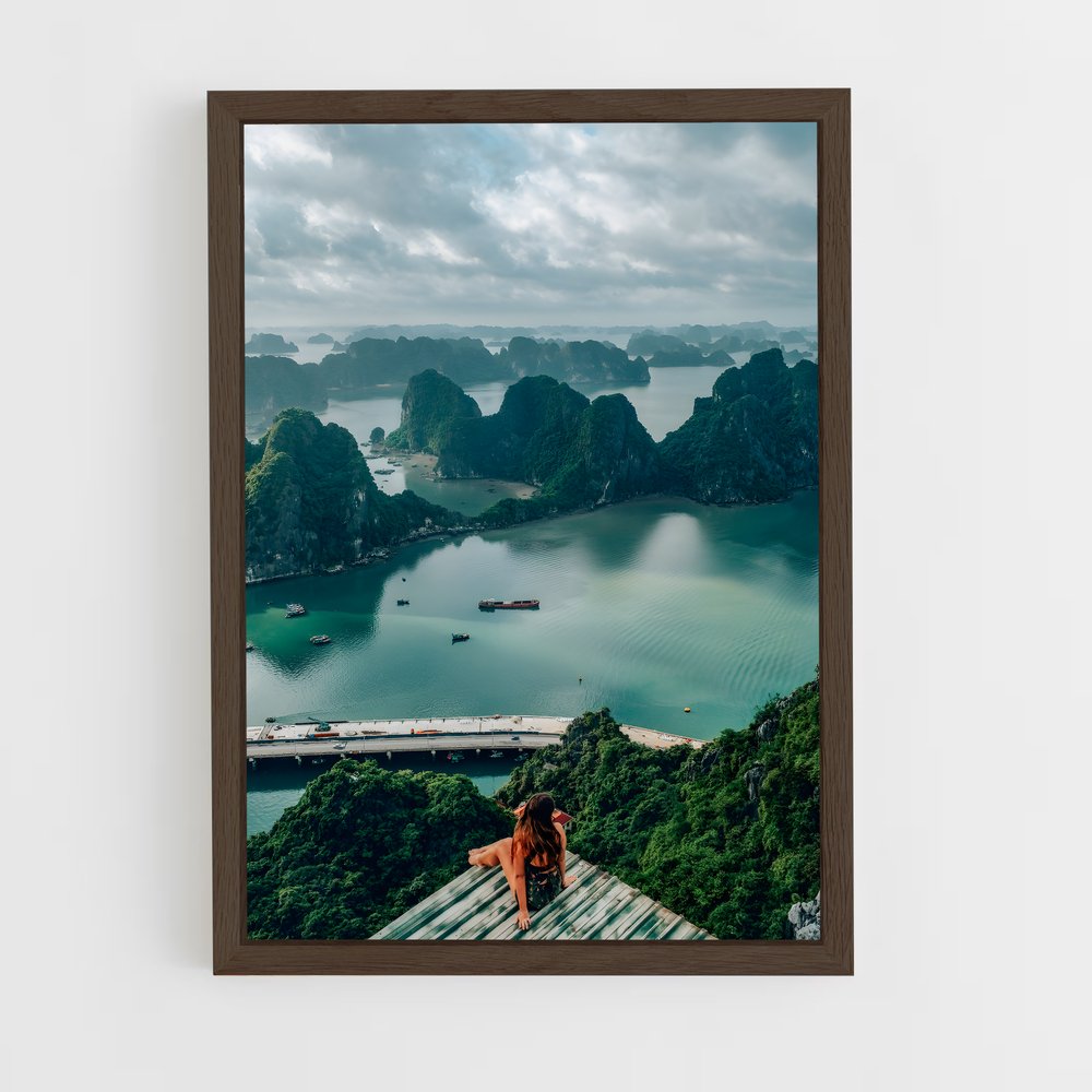 vietnam-8 cadre Bois foncé